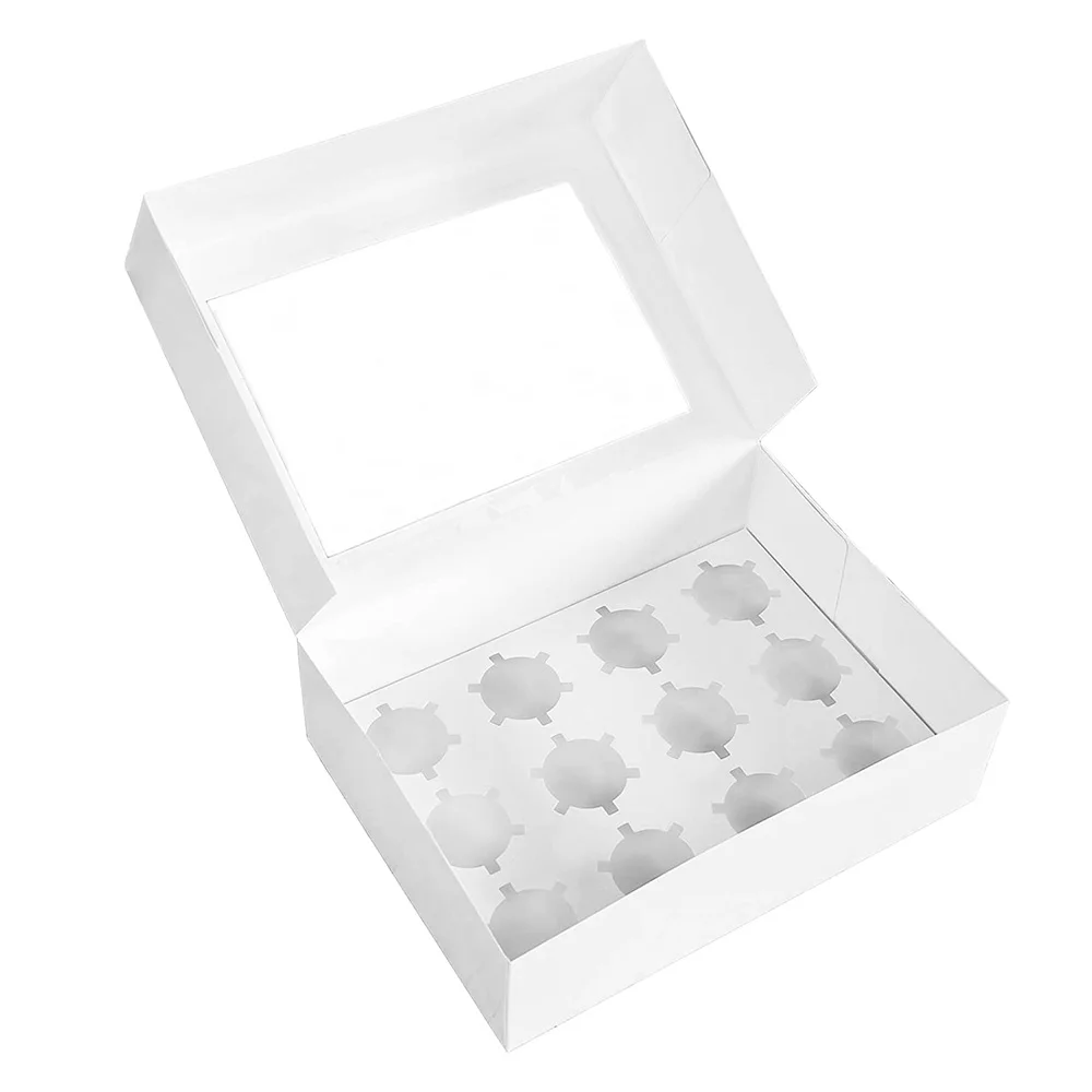 New transparent cupcake box Muffin cup cupcake packaging west point box wholesale valentines cupcake boxes