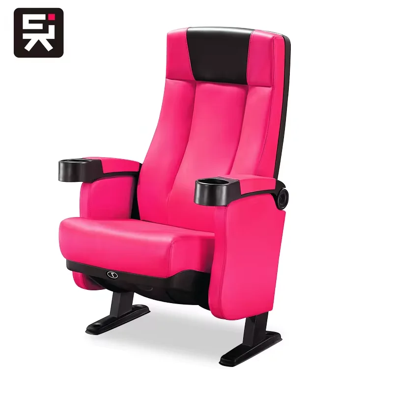 High Quality Single Comfortable Plastic Folding Business Cinema Seats Chair Movie Rooms Theaters Halls Fabric Theater Furniture