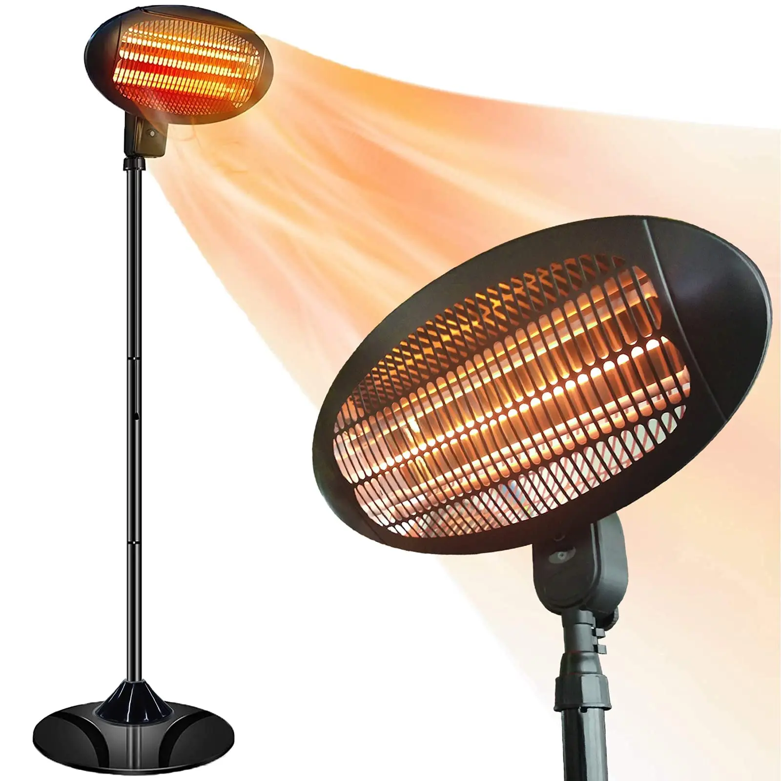 Оптовая продажа по приемлемой цене, наружный вертикальный инфракрасный садовый Электрический наружный кварцевый нагреватель для внутреннего дворика, 2000 Вт