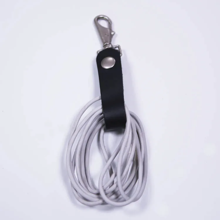 Custom High Quality Luxury Hot Sale Newest Metal Genuine Leather Fashion Key Fob Set