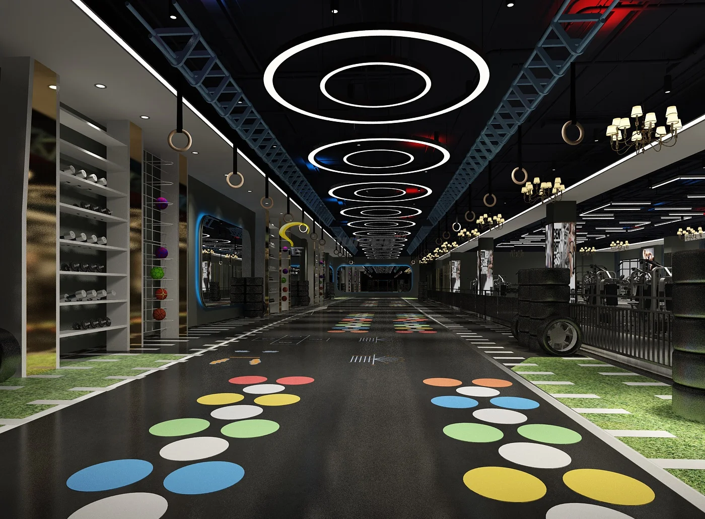 Neutral White 4000K ceiling mount ring lights diameter 500mm shape led pendant lamp for company led light