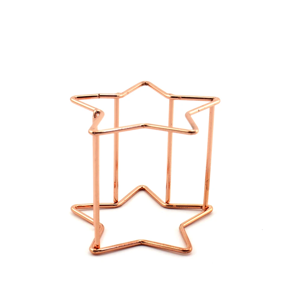 Metal Rose Gold Star shape Beauty Sponge Holder  Display Stand for Dresser  Vanity
