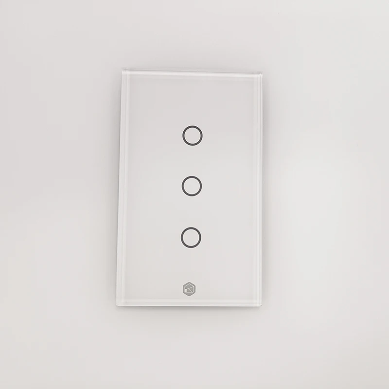 custom high quality silk screen Smart touch light Glass Switch panel for home appliance
