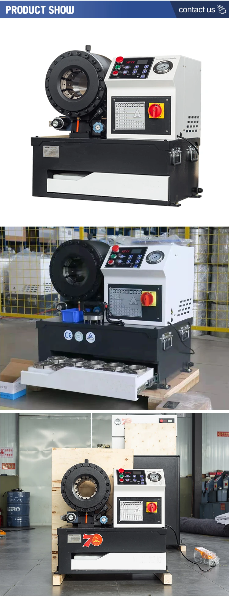 3 inch hydraulic rubber hose crimper