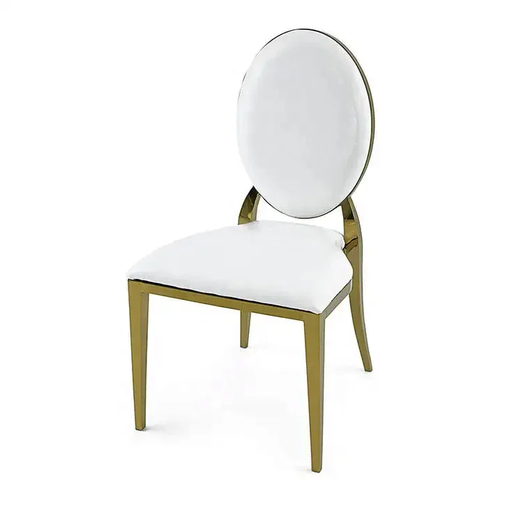 Hot Sell Stainless Steel Frame  Dining Chair Party Banquet Wedding Hotel Furniture Gold Stacking Banquet Chair