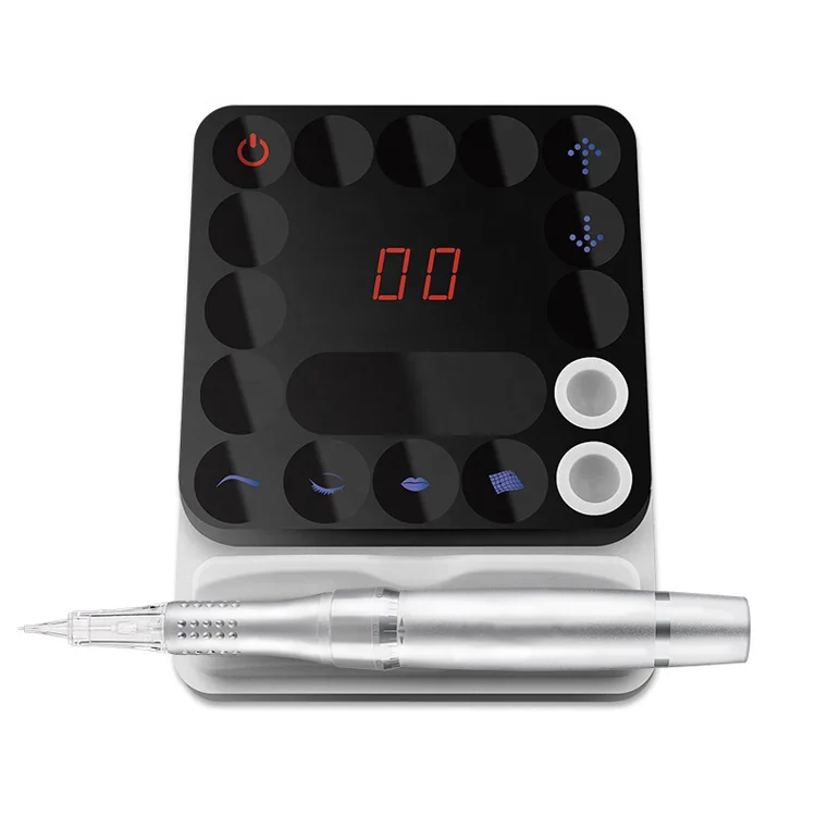 NUOJO China Manufacturer  Customization Eyebrow Black Multi Function Less Vibration pmu wireless tattoo gun machine