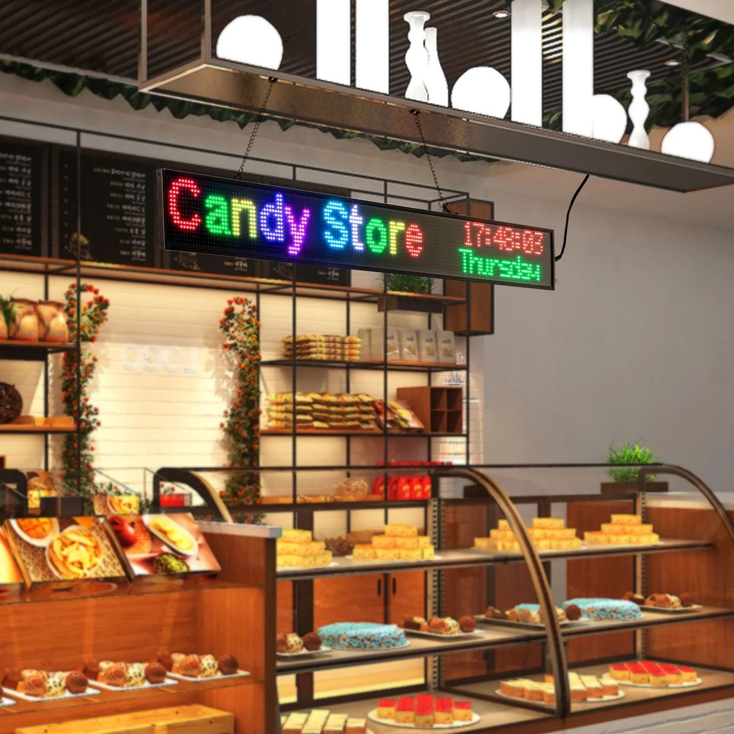 Wifi Indoor LED Sign Panel Message Board 12v Car Scrolling SMD Display Screen with Suction Cups Sucker Chain