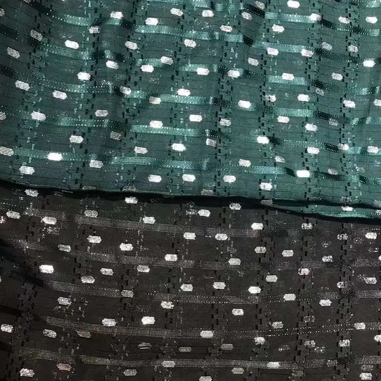 Новое поступление тканая металлическая шифоновая Золотая фольга ткань из полиэстера с бронзовым принтом для женской одежды