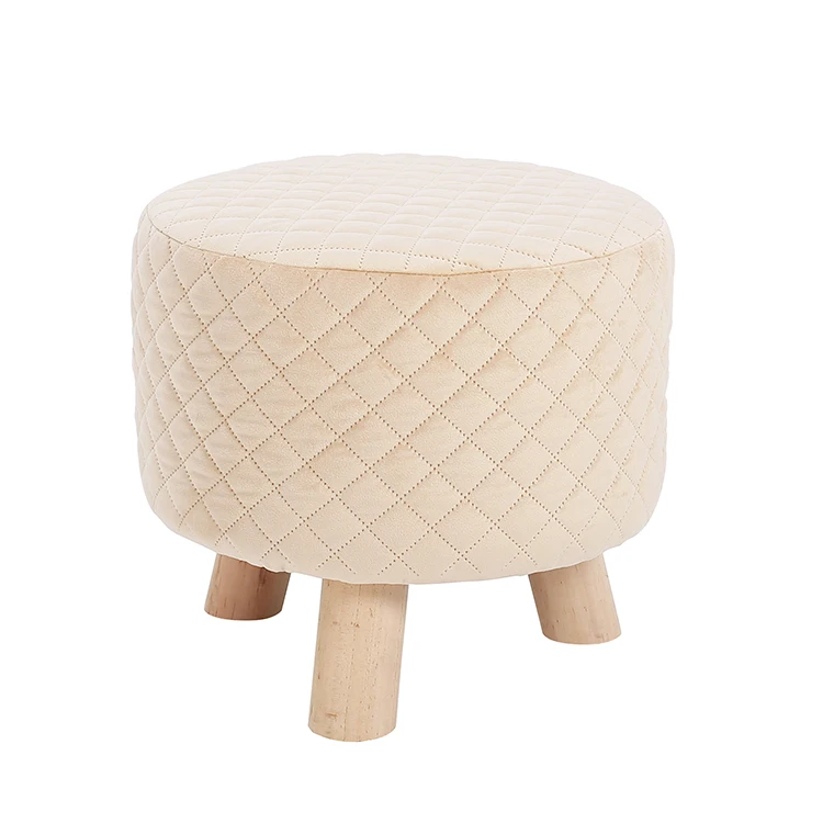 
Modern China Customized Color Material Dining Wooden Chair ottoman Stool Furniture 