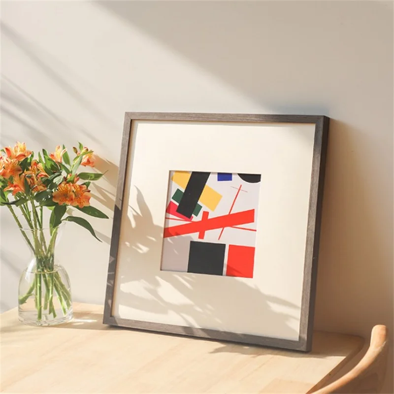 Nordic simplicity handcrafted wedding photo frame hanging wall solid wood photo frame