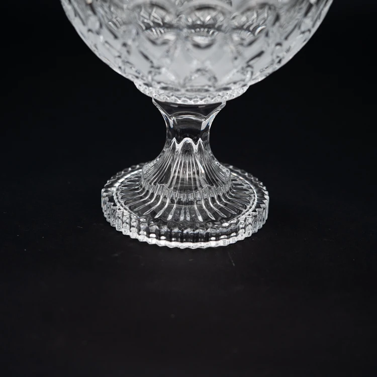 BOHEMIA european cut crystal cheap price footed fruit bowl