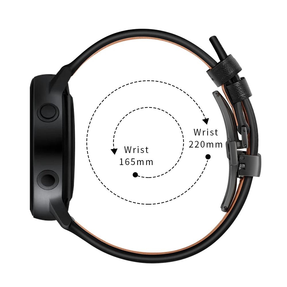
Smart Galaxy Watch Bands 44mm For Samsung Active 2 Band Watchband Ajustable Black Strap Buckle 40mm 