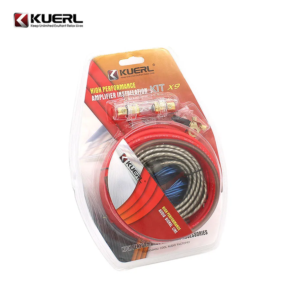 Wholesale car amplifier wiring kits 10GA amplifier installation kit car subwoofer cable set