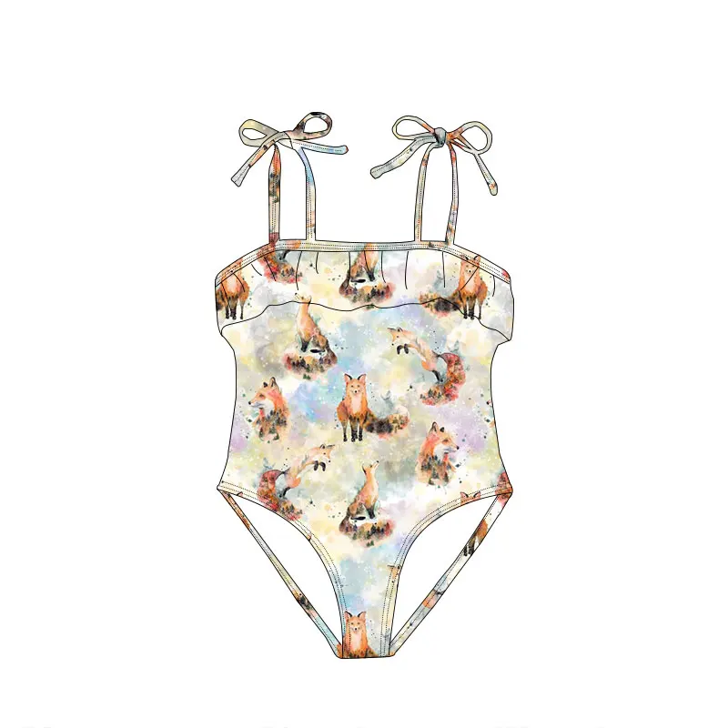 Baby Swimsuit girls Baby one-piece Bikini girls Cute quick dry halter kids swimsuit