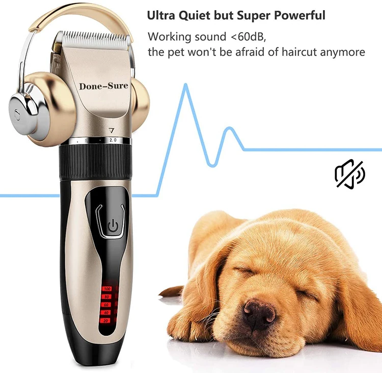 Pet Dog Hair Trimmer Electrical Cat Hair Clipper Remover Cutter Grooming Tool Rechargeable Low-noise Pets Animal Haircut Machine
