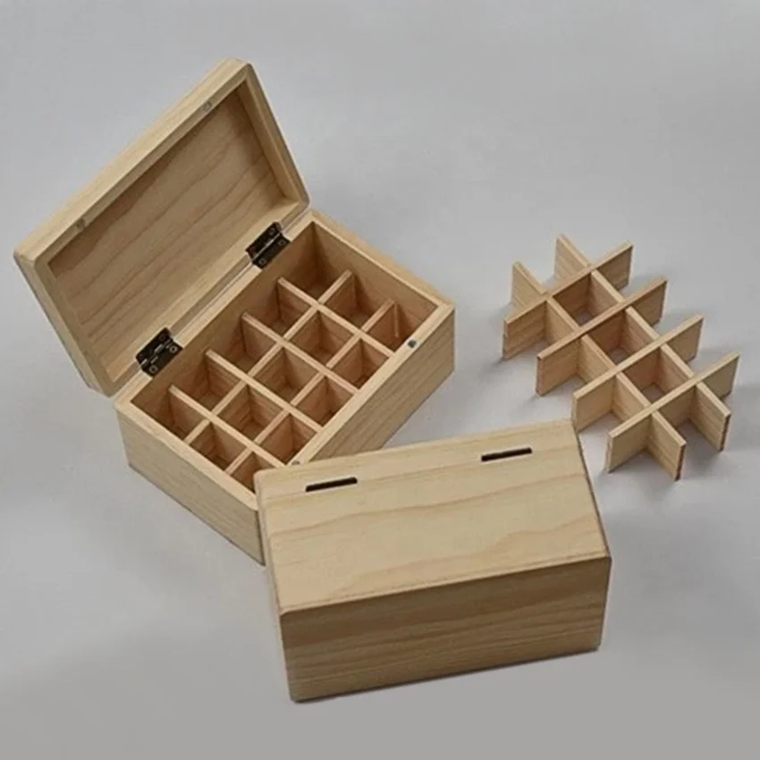 15slots custom wooden essential oil storage box for essential oil glass bottles with 5ml10ml15ml wood boxes custom
