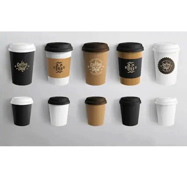 Disposable eco-friendly coca  cover halloween cup carton paper hot tea coffee cups for bubble tea