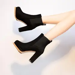 Fall Women Boots non-slip Boot Shoes Winter Heel Boots Wholesale 8cm High Heel Ladies Fashion Style
