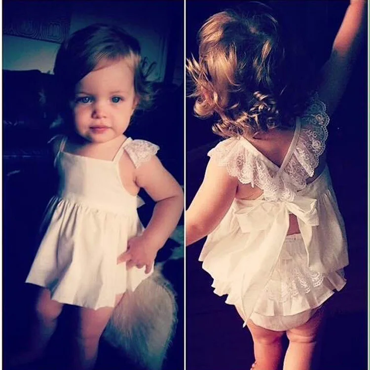 Fashion boutique fancy baptism cute outfits white striped cotton children kids girl princess newborn infant 6 month baby dress