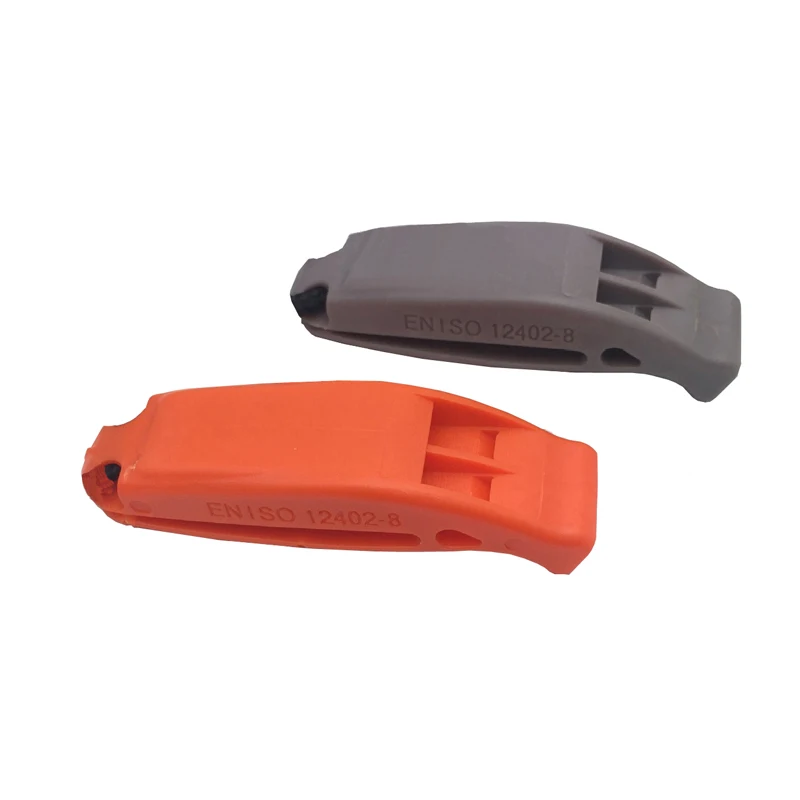Orange color hiking emergency survival safety whistle