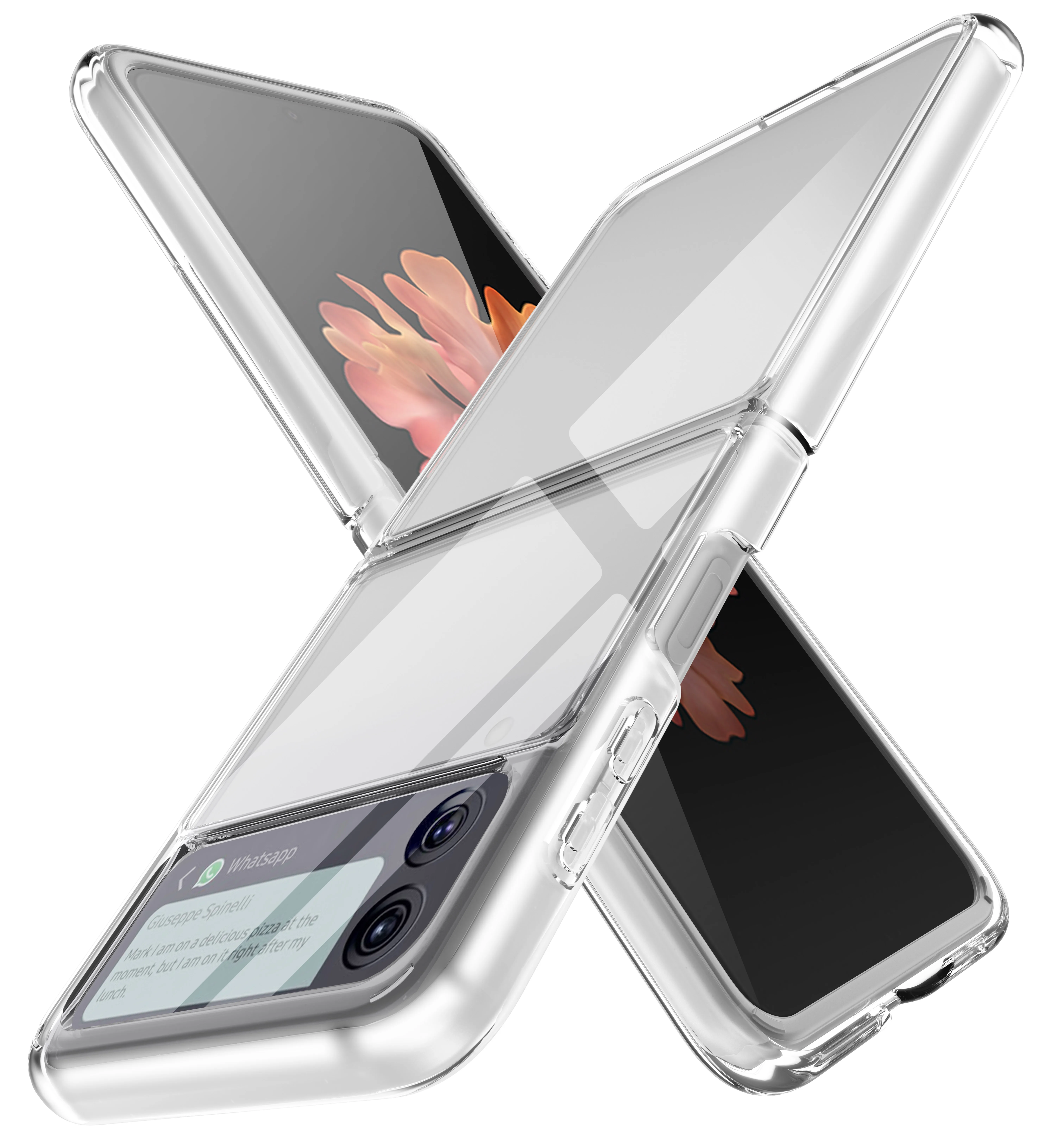 2021 New Transparent PC TPU Mobile  Phone Case Cover For Samsung Galaxy Z Flip 3 Flip 3