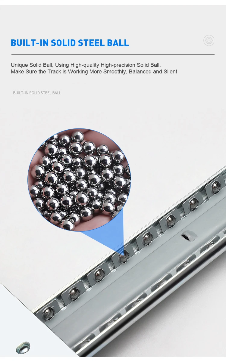 Hardware Hot Sale Wooden Heavy Duty Cold Rolled Steel Sliding TV Cabinet Drawer Runners Pocket Door Slide System For Kitchen