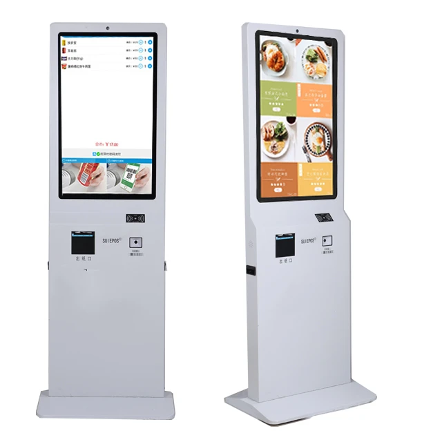 32 inch self service lcd  floor standing alone kiosk touch screen computer with camera