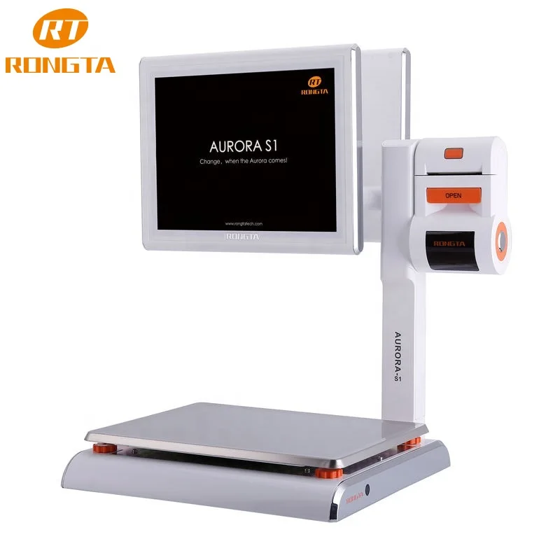 Touch screen display weighing machine with thermal receipt printer pos scale