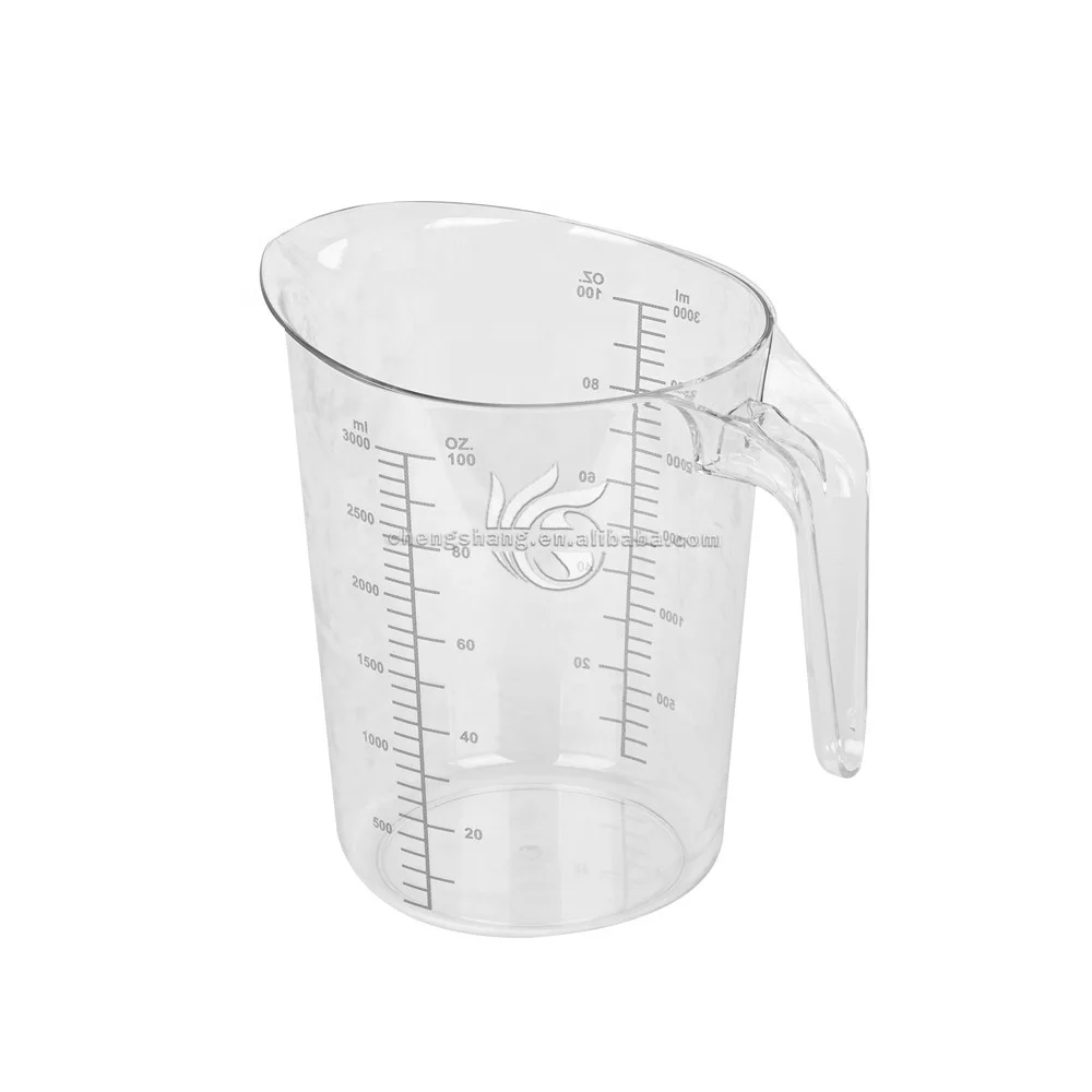 Plastic Measuring Cup Plastic Clear Marking Heat-resistant Angled Grip Spout Stackable Measuring Cup