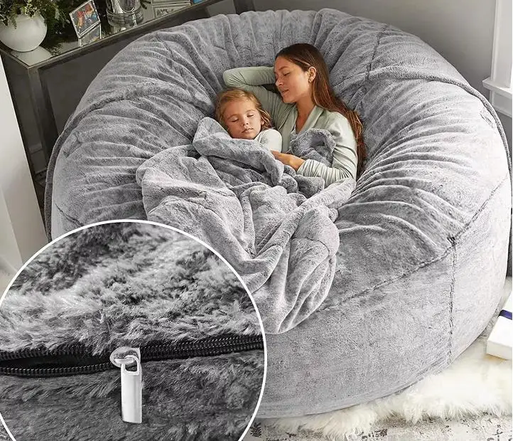 Living room bedroom 180cm oversize pv velvet lazy sofa chair