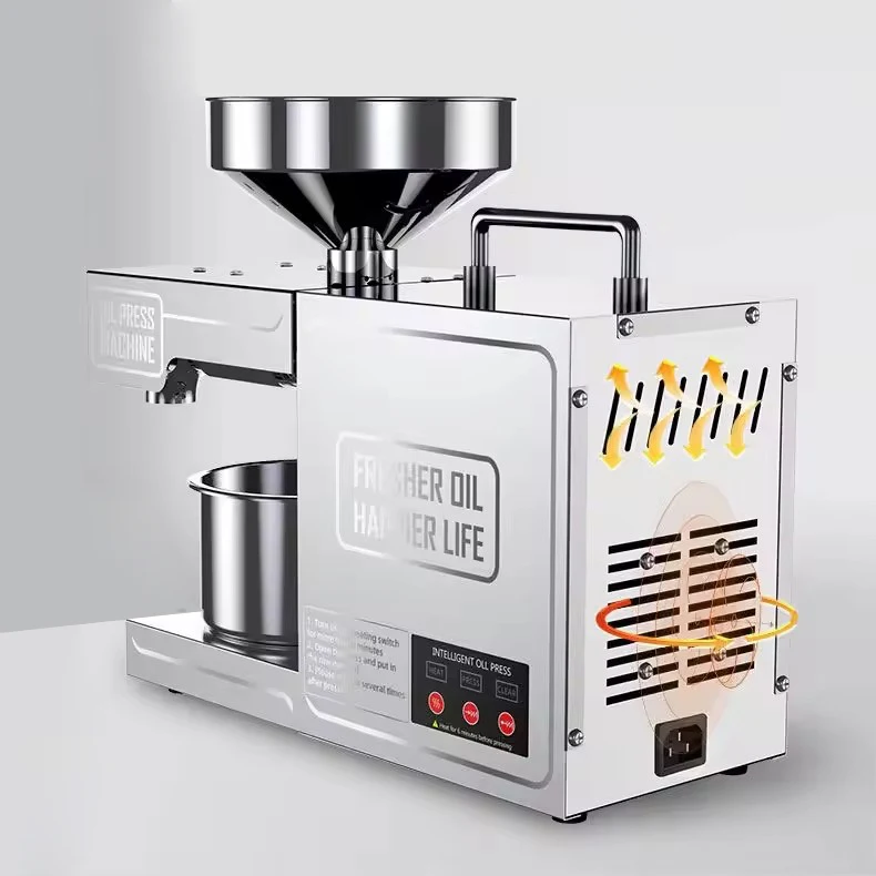 Fully Automatic Small Electric Oil Press Machine Oil Making Processing Machine Mini Seed Oil Pressers Comercial