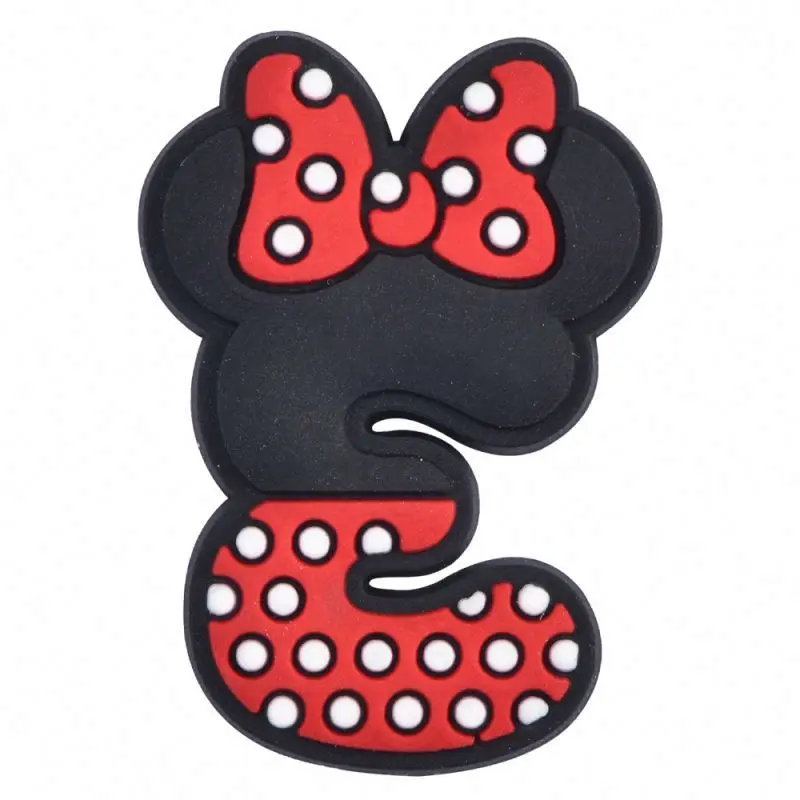 Beach Cartoon Australian Wholesale New Read Black 0-9# A-Z 26 English & Number For Clog Colorful Alphabet PVC Letter Charms