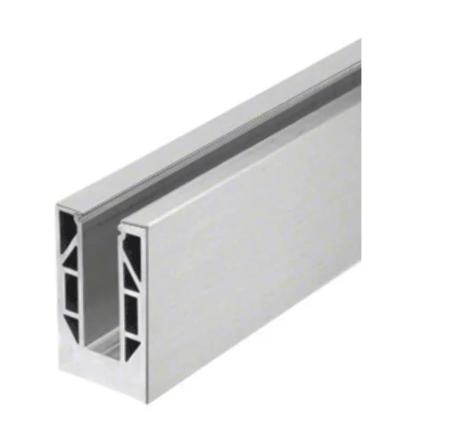 C rl aluminum railing glass u channel  base