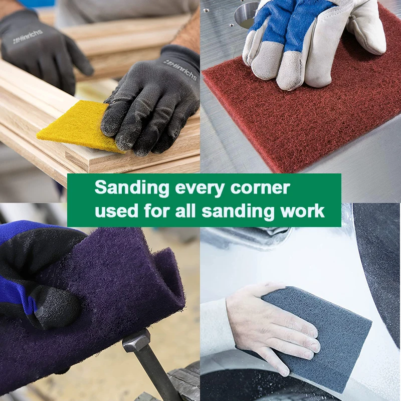 Heavy Duty Scour Pads Dish Scrubber Non-Scratch Green Reusable Household Scouring Pads for Kitchen and Dish Cleaning Tool