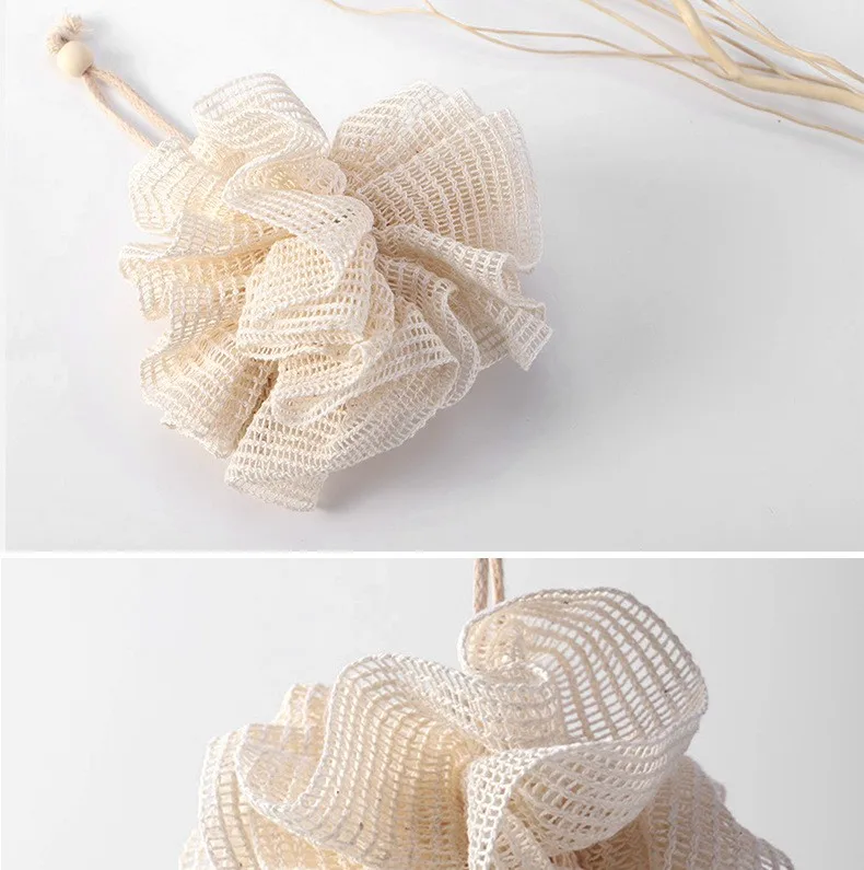 Bath Ball Bath flower cotton hemp fiber loofah for children and womensafety mat