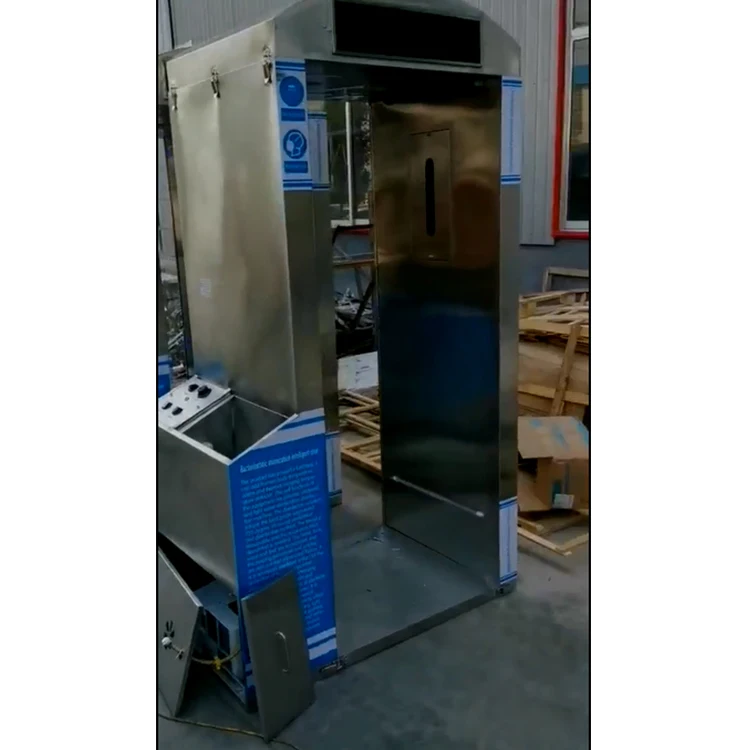 Sanitation tunnel inflatable tent high pressure disinfection channel