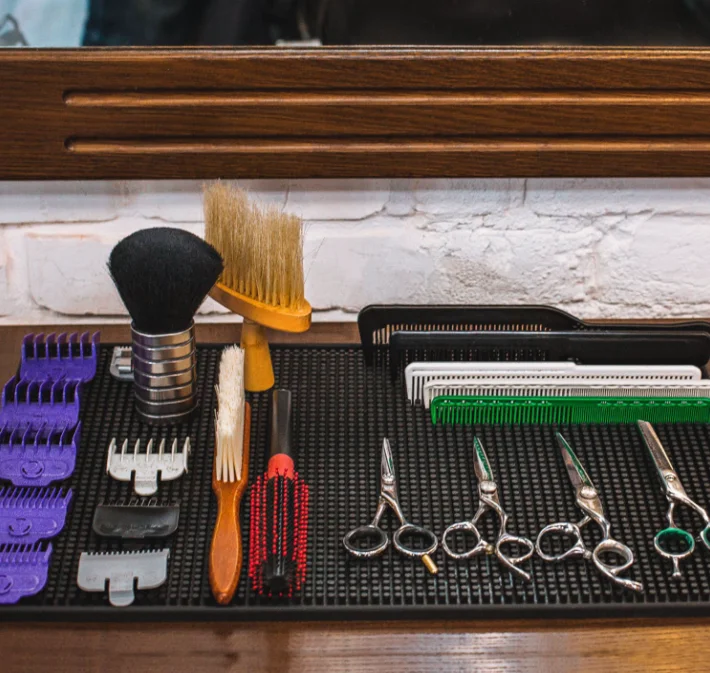 Профессиональные прокладки для салонов и парикмахерских работ гибкие резиновые коврики машинки стрижки салонные инструменты парикмахерской коврик станции