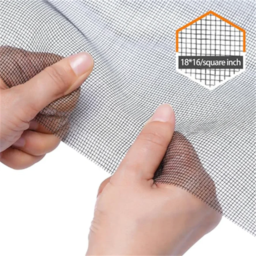 Wholesale Direct Sales Plain Weave Durable Black Fiberglass Mesh For Patio Fiberglass Insect Net Invisible Insect Screen