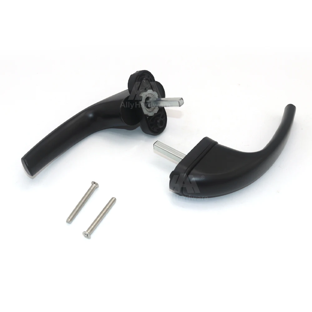 Customizable zinc alloy UPVC window handle with 2 pcs iron screws