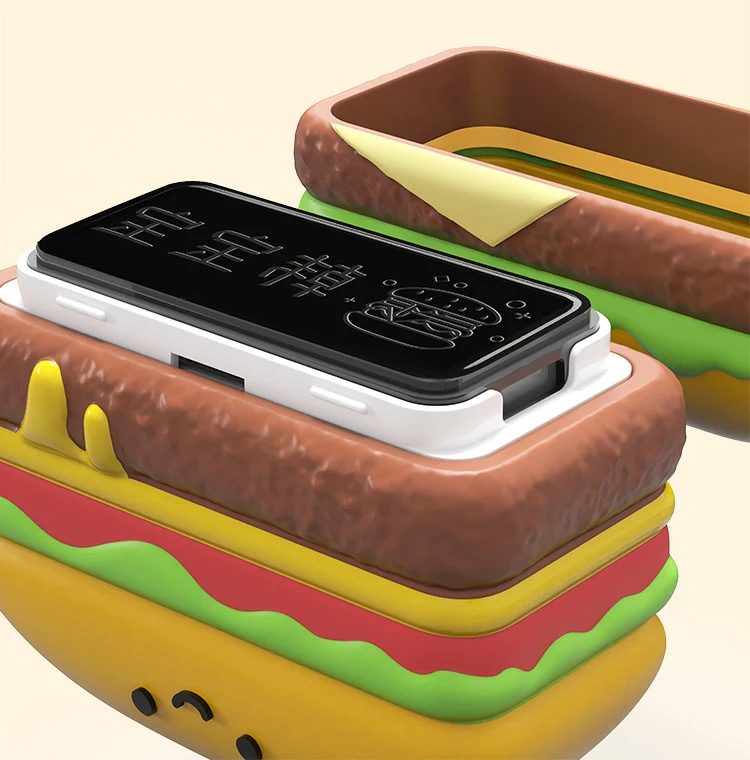 Self-inking Rubber Seal Custom Cartoon Food Series Stamp Log Durable Kids Name Flash Stamp For Clothes
