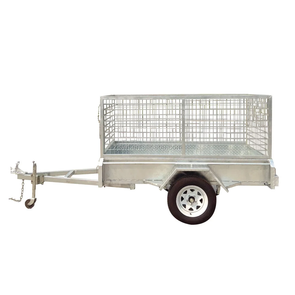 7x4 Hot Dipped Galvanized Box Tip Trailer with Heavy Duty LED Lights