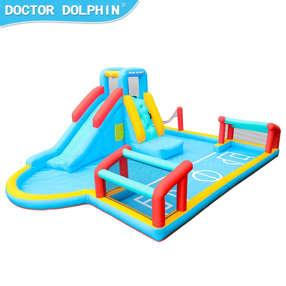 Doctor Dolphin Entertainment Children Water Spray Slide Inflatable Jumping Castle Bouncer Trampoline Bounce House Combination