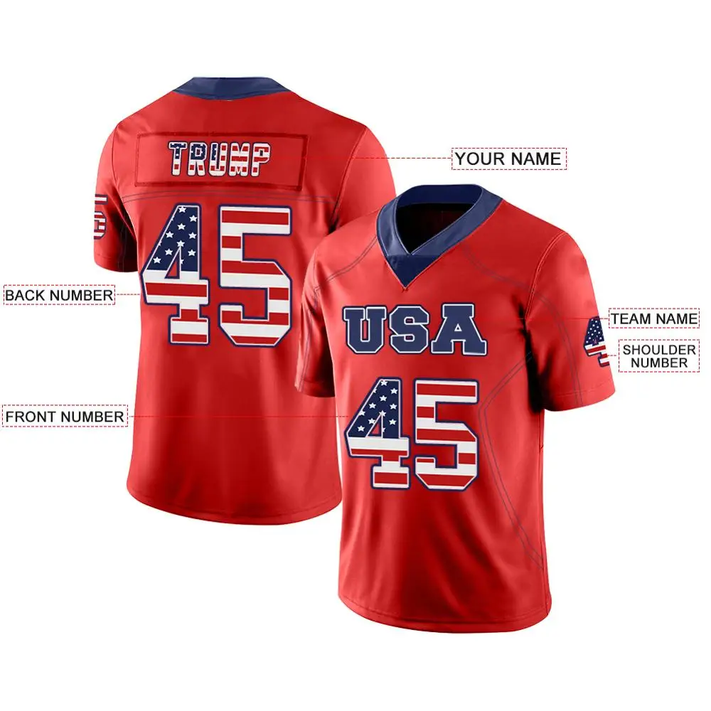 
New Style American Flag Rugby Jerseys with Custom Name and Number  (62231189098)