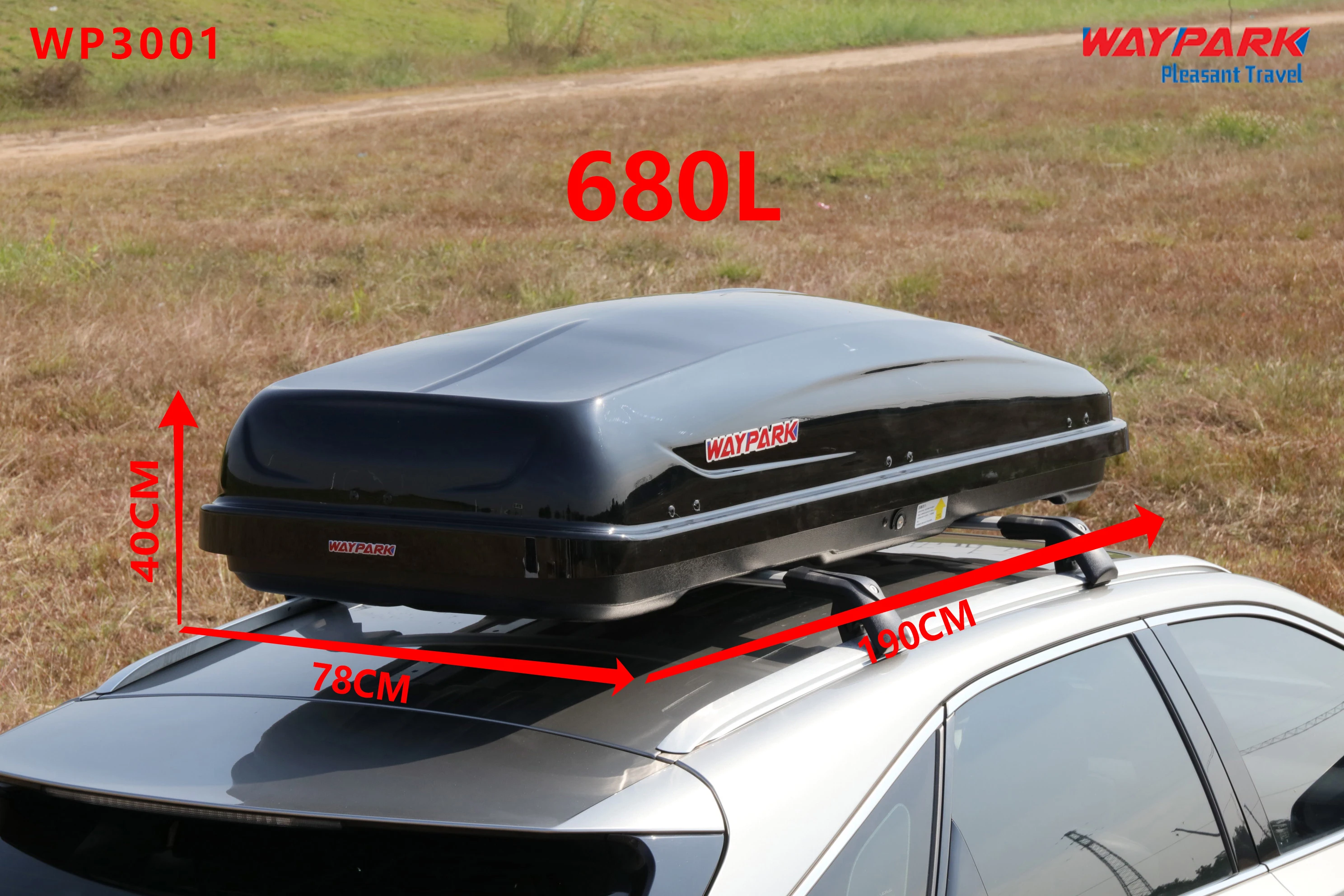 680L Max Loading New Design Car Roof Box Plastic Vacuum Forming Car Roof Travel Box