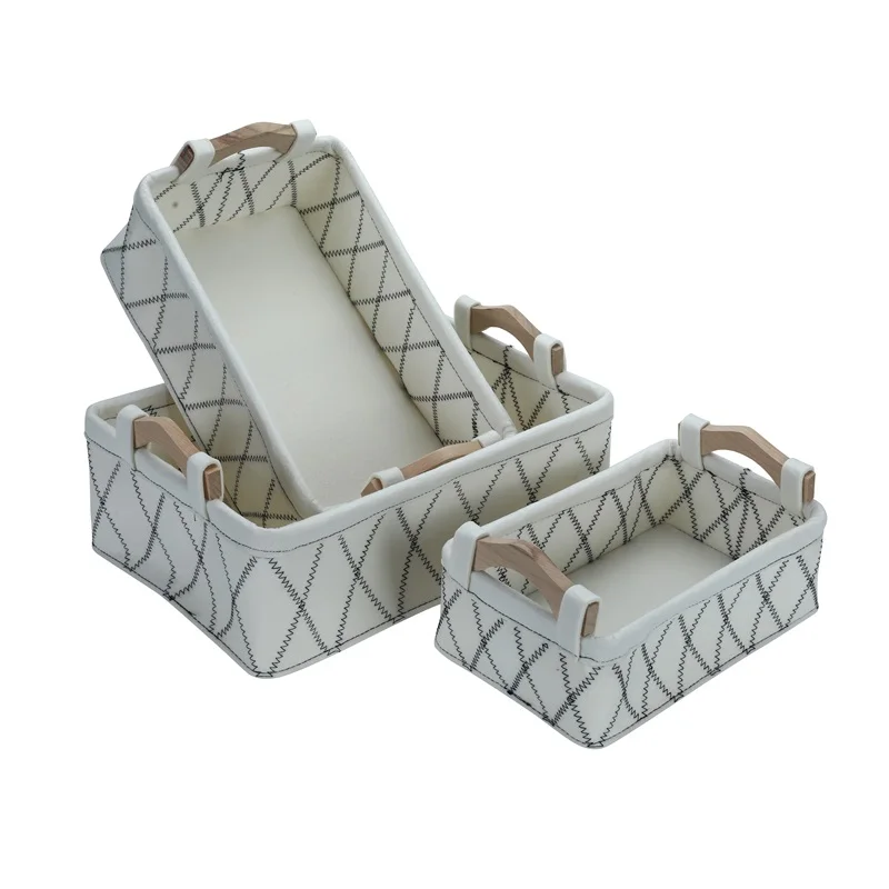 2021 new style felt storage box different size organizer sundries storage collection box with handle