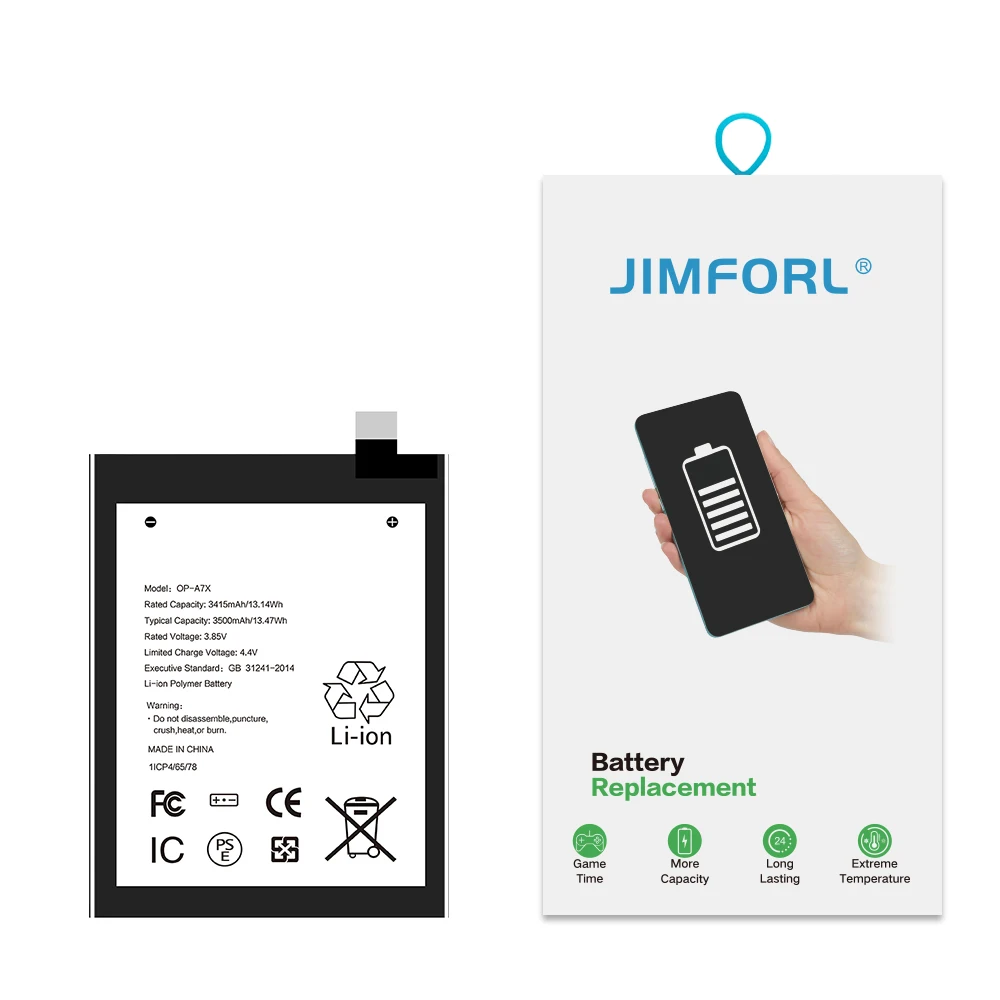 Factory Custom OEM chinese mobile phone charger battery for oppo a7 battery a7 a8 a3s original battery 3415mah