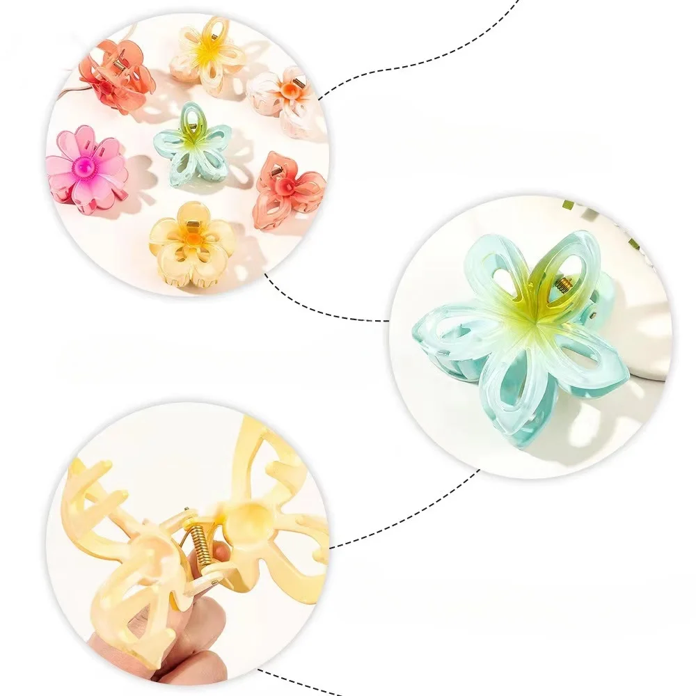 High Quality Colorful Egg Flower Hairpin Four-leaf Clover Shark Hirpin Hair  Beauty Accessories For Women Party
