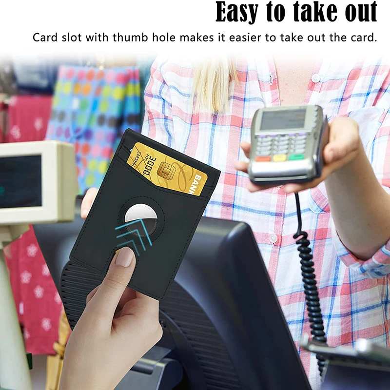 Новый дизайн, уникальный минималистичный мужской чехол с защитой от кражи из искусственной кожи, футляр для карт с защитой от кражи, тонкий кошелек из натуральной кожи с защитой от радиочастотной идентификации