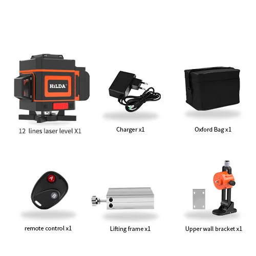 12 lines 3d lazer level green beam laser cross 16 line 360 degree self leveling 4d auto rotary construction nivel laser level