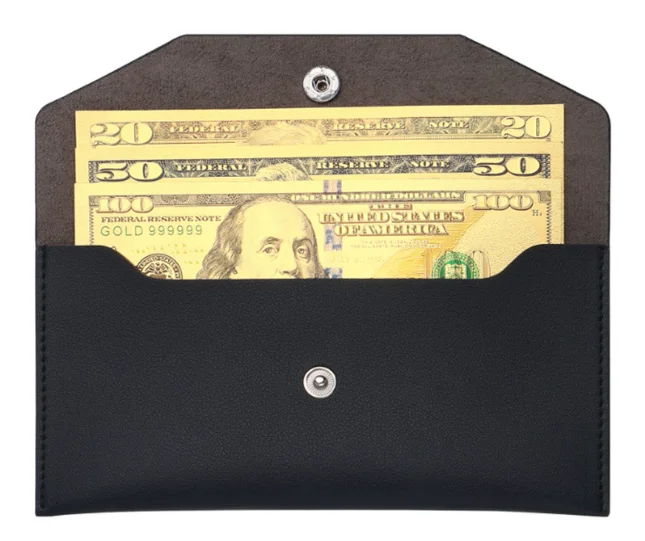 Hot selling ins coin purse large capacity card holder pu leather US dollar banknote coin storage bag